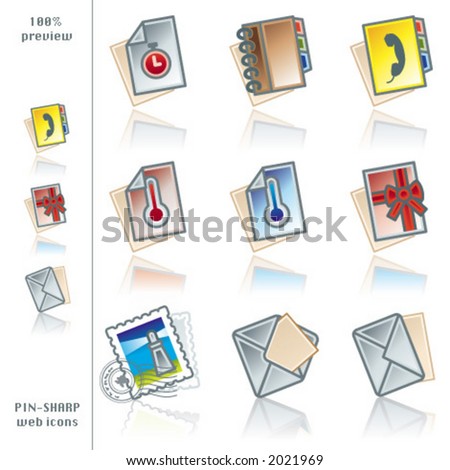 DesignElements 43d. Paper works IconsSet are designed-with a web designing in mind. Save it as jpg for PIN-SHARP ICONS ON A SCREEN. All icons fully editable,  scalable to any size.I hope you enjoy.