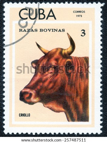 CUBA - CIRCA 1973: A Stamp printed in CUBA shows series 