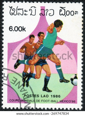 LAOS - CIRCA 1986: A Stamp printed in LAOS shows the  of series 