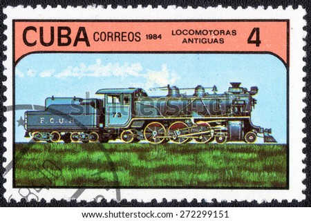 CUBA - CIRCA 1984: A set of postage stamps printed in CUBA shows series of images of  \