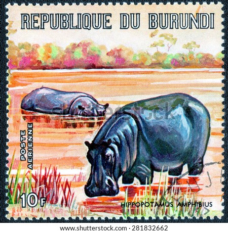 BURUNDI - CIRCA 1973: A stamp printed by Burundi shows a series of images \