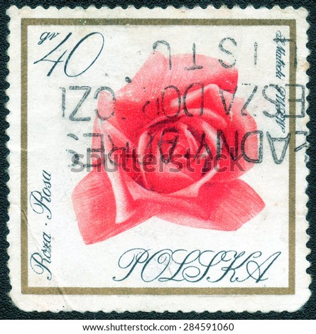 POLAND - CIRCA 1976: A stamp printed in Poland shows a series of images \