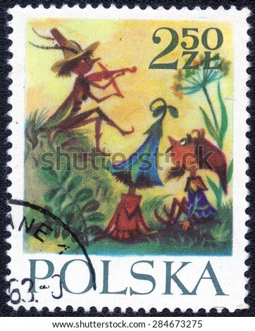POLAND - CIRCA 1962: a stamp printed in the Poland shows a series of images \