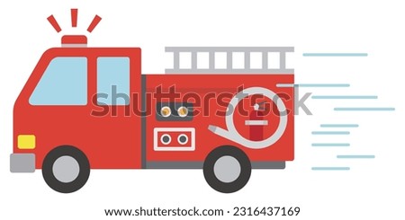 Vector illustration of a fire engine