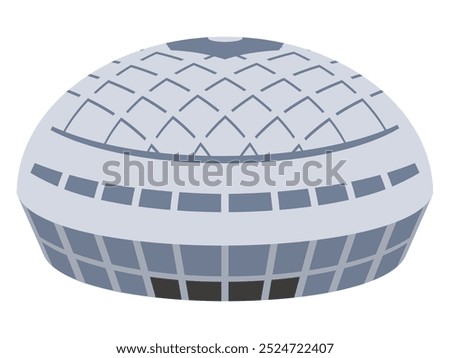 Nagoya Dome simple vector illustration