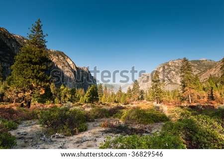 scenic view of kings canyon valley, kings canyon national park, california, usa