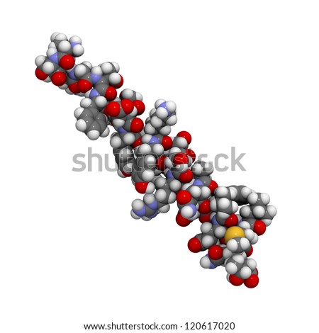 Glucagon Molecule, Chemical Structure. Glucagon Is A Peptide Hormone ...