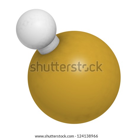 Hydrogen Fluoride (Hf) Molecule, Chemical Structure. At Ambient ...