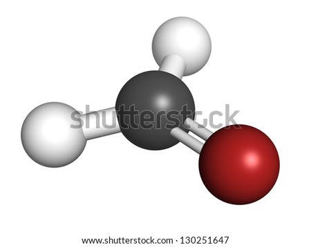 Formaldehyde (Ch2o), Molecular Model. Formaldehyde Is A Known ...