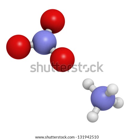 Ammonium Nitrate Fertilizer, Molecular Model. Ammonium Nitrate Is Also ...