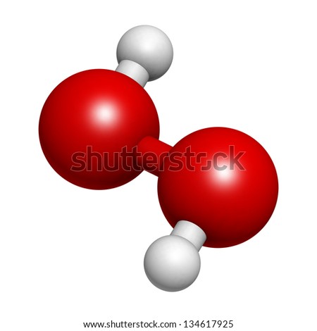 Hydrogen Peroxide (H2o2) Molecule, Chemical Structure. Hooh Is An ...
