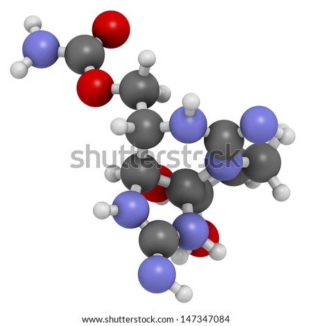 Saxitoxin (STX) paralytic shellfi�sh toxin (PST), chemical structure. Atoms are represented as spheres with conventional color coding: hydrogen (white), carbon (grey), oxygen (red), nitrogen (blue).