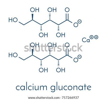 stock vector calcium gluconate drug soluble form of ca used to treat magnesium overdose hypocalcemia and 757266937