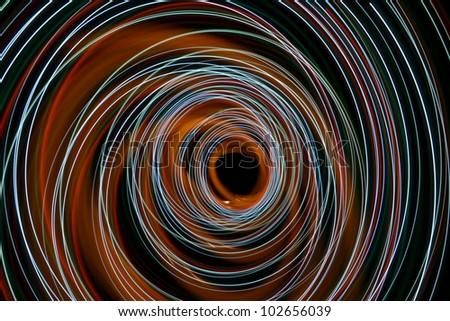 abstract circle, spiral , obtained with a freezelight photographic style