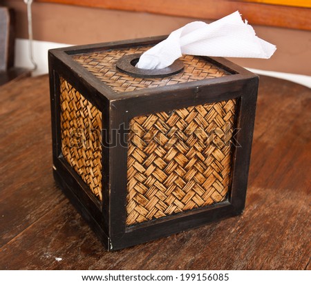 Tissues box in resort ,Thailand