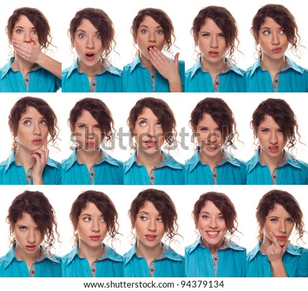 Actor'S Face, A Compilation Of Emotions Stock Photo 94379134 : Shutterstock