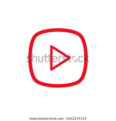 Video button icon - vector