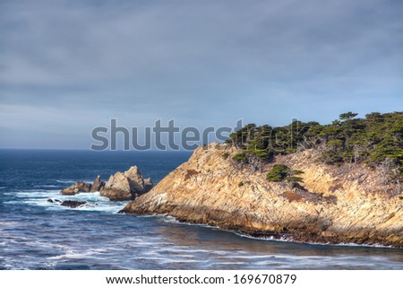 Destination Scenic of Cyprus Cove at Point Lobos Park in Carmel, California.
