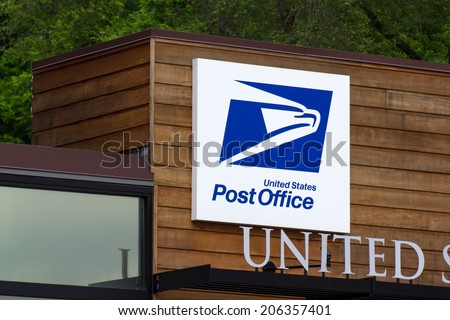 STILLWATER, MN/USA - JUNE 27, 2014: United States Post Office building. The United States Postal Service provides postal service in the United States.