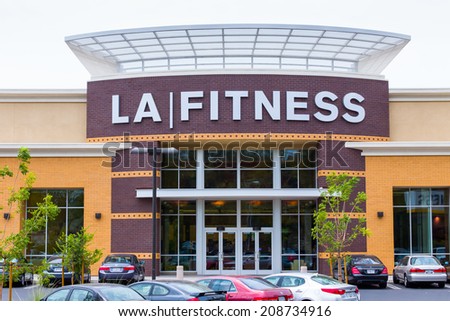 PASADENA, CA/USA - AUGUST 2, 2014: LA Fitness exterior. LA Fitness is a privately owned American health club chain with over 600 clubs across the United States and Canada.