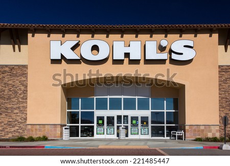 SANTA CLARITA, CA/USA - OCTOBER 1, 2014: Kohl\'s department store exterior. Kohl\'s Corporation is an American department store retail chain.