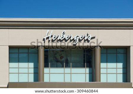 EDINA, MN/USA - AUGUST 11, 2015: Herberger\'s store exterior. Herberger\'s is a regional department store chain founded in Minnesota.