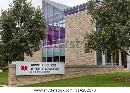GRINNELL, IA/USA - AUGUST 8, 2015: Grinnell College Office of Admission on the campus of Grinnell College.