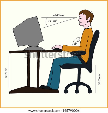 Vector Images Illustrations And Cliparts Correct Sitting Posture