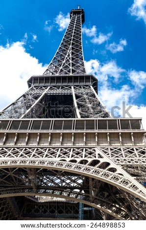 The Eiffel Tower (La Tour Eiffel) was built in 1889 as the entrance arch to the 1889 World\'s Fair.