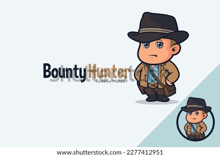 Cute Old West Bounty Hunter Mascot
