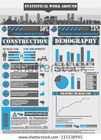INFOGRAPHIC WORK BLUE