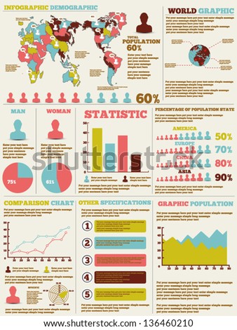 Infographic Demographic Modern New Style Stock Vector Illustration ...