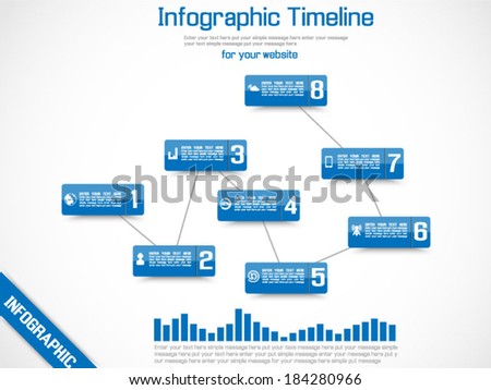 INFOGRAPHIC TIMELINE GRAPHIC BLUE