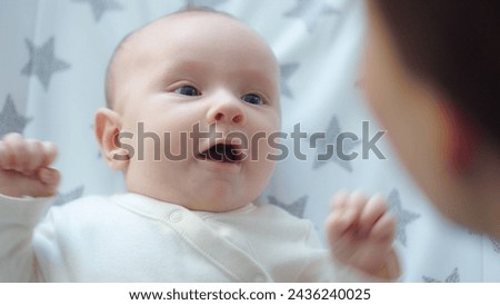 Similar – Image, Stock Photo eye contact Human being