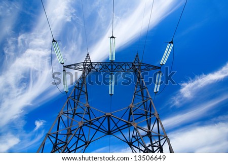 Electric transmission power lines tower structure