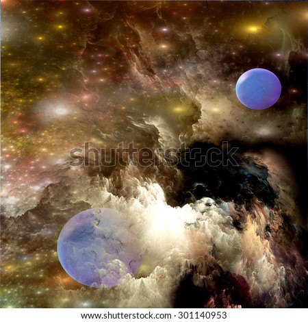 Creative Universe location fractal elements, fantasy, science, religion and design
