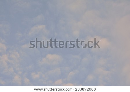cloud with sunset back ground