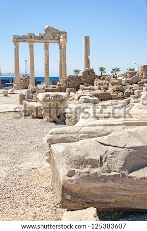 The Temple of Apollo situated in the Turkish town of Side.