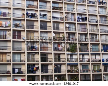 block of flats in the french city of Marseilles