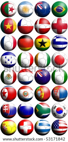 All of the nations competing at the 2010 soccer tournament in south africa