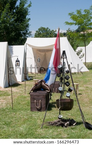 Re-enactment of the battle of Vitoria between British, Portuguese and Spanish army under General Wellington and the French army in 1813 on JUNE 22, 2013 in Vitoria, Spain.