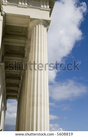 Stone Columns with Portico roof