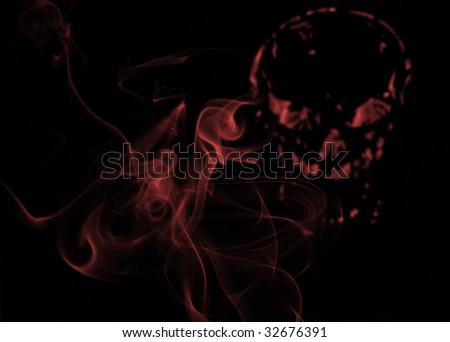 abstract smoke skull shape