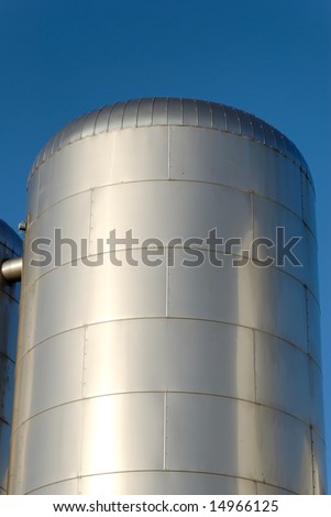 CO2 reservoir at a fizzy drink factory