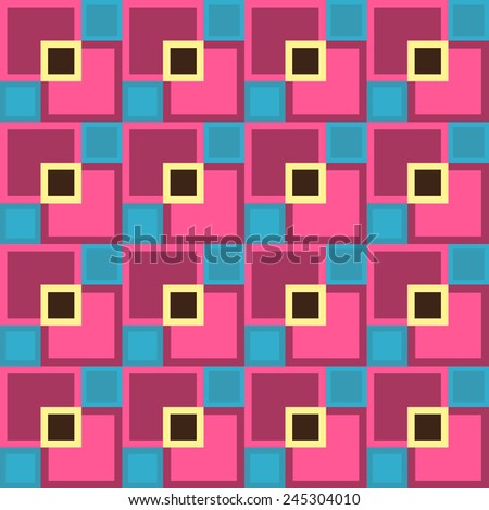 Retro style square vector seamless background