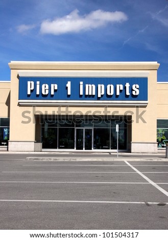 TORONTO - APRIL 24: A Pier 1 Imports store o April 24, 2011 in Toronto. The chain operates over 1,000 stores under the name Pier 1 Imports in the United States, Canada, Mexico and Puerto Rico.