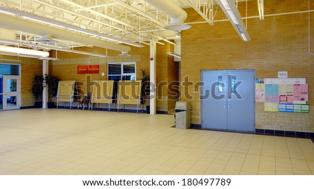 TORONTO, CANADA - FEBRUARY 23, 2014: The interior of a recreation center in Toronto, Canada. Toronto recreation centers help the community with a wide offer of courses and programs.