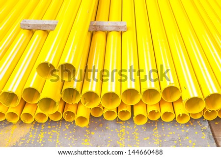 Yellow iron pipe