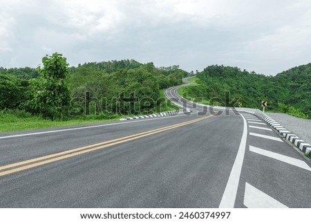 Similar – Foto Bild Nebel über asphaltierter Bergstraße