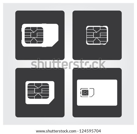 Mobile web icons: sim cards